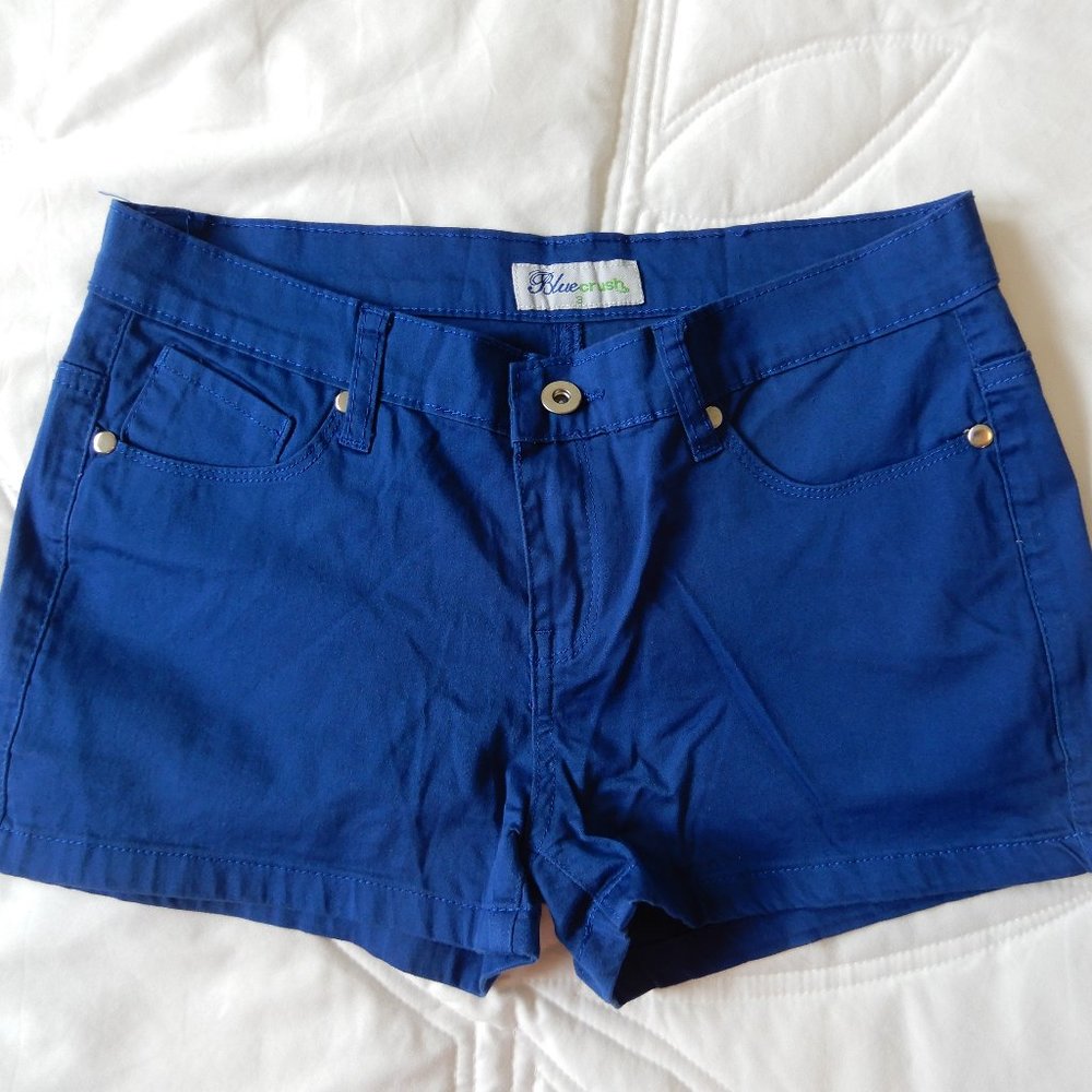 Blue Crush Med Rise Cotton Blue Shorts in Size 3